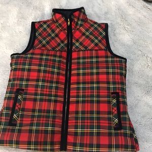 J. Crew Tartan Mountain Puffer Vest
